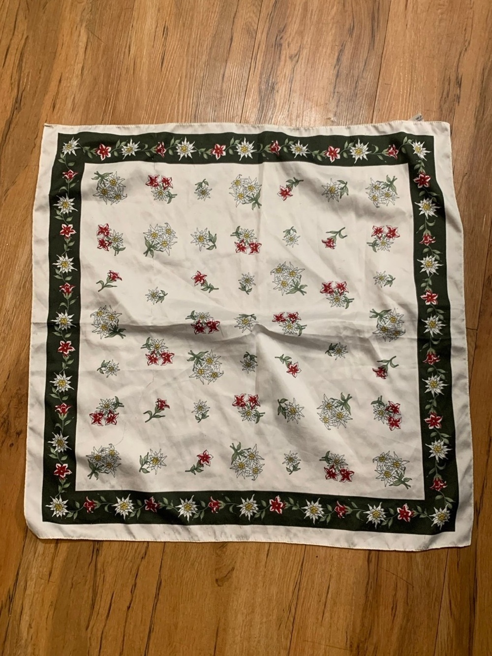 White floral bandana